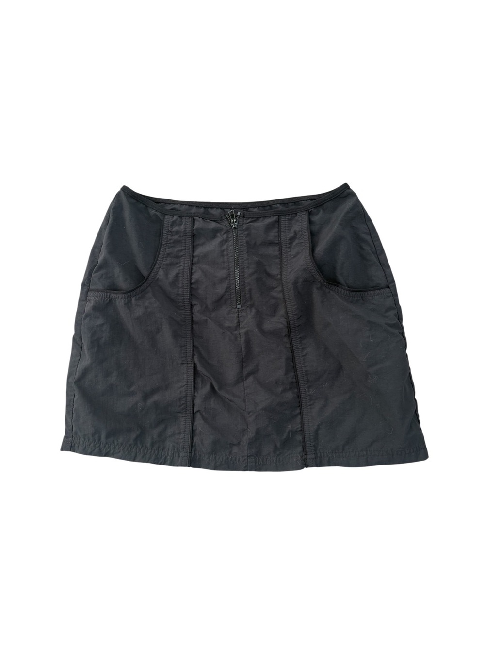 Y2K Nylon Low Rise Mini Skirt